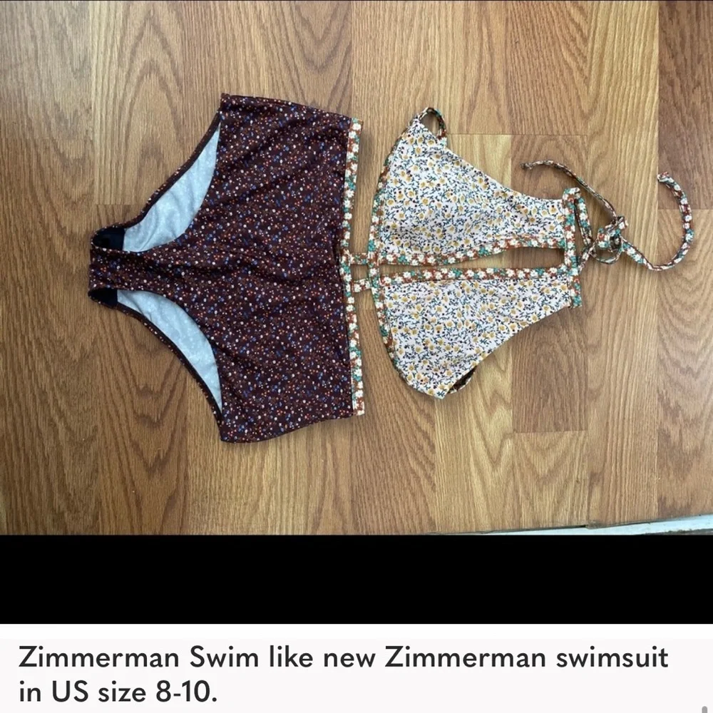 ZIMMERMAN floral daisy one piece Monokini swimsuit -M/L - Picture 13 of 13